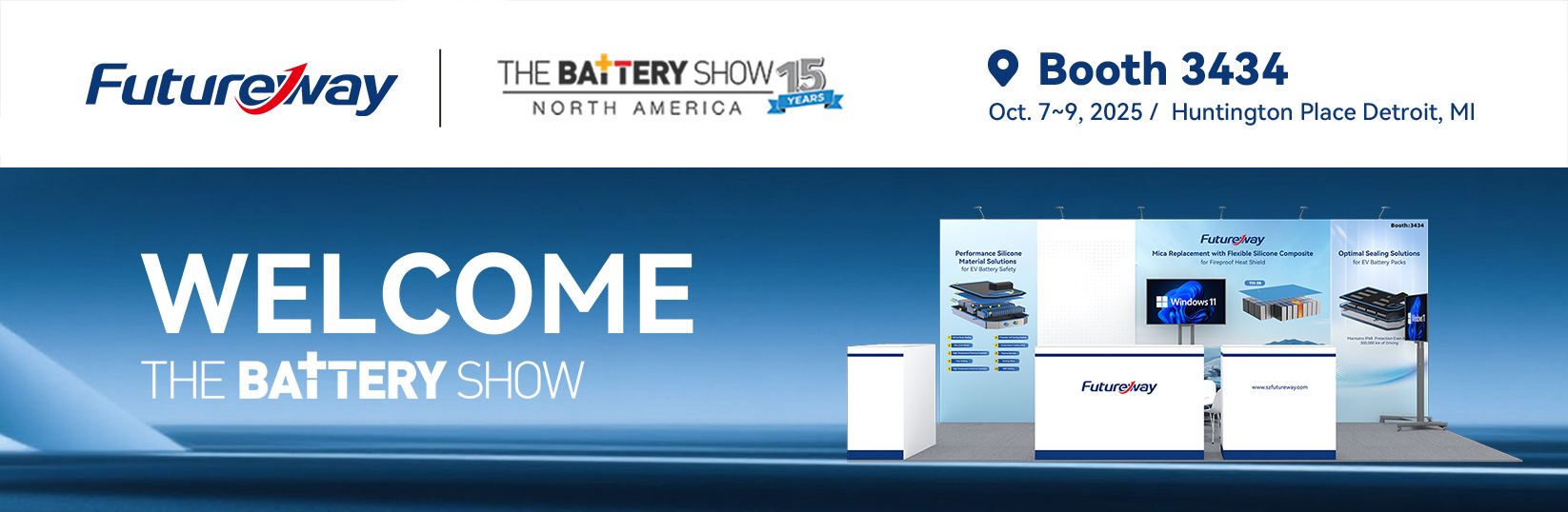Futureway Technology to Showcase Advanced Silicone Solutions at The Battery Show North America 2025